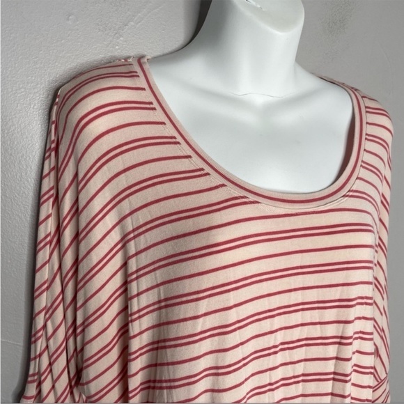 CABI 5750 Tickled Tee Summer Stripe Pink Shirt Top Size XS Dolman Comfy Soft - Picture 4 of 8